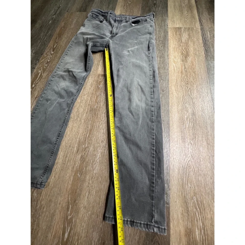 Levi's 511 Slim Fit Jeans Mens 34x32 Gray Faded Stretch Denim Pants‎